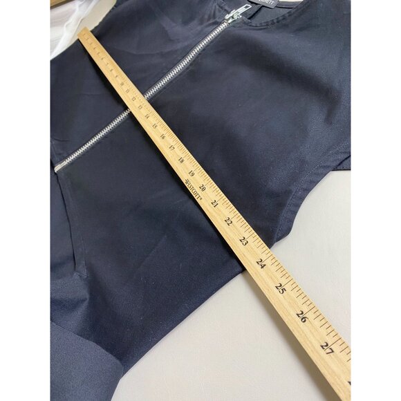 Ann Everett Asymmetrical Black Zip Front Tunic Size One Size M Grunge Streetwear - Picture 5 of 15